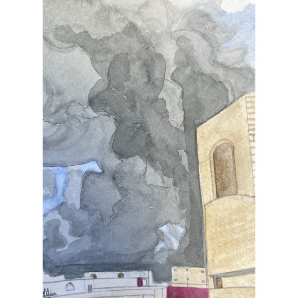 ⁦עשן שחור בתימן, 6.5.25 | שדה התעופה, מפעל המלט⁩ – תמונה ⁦2⁩