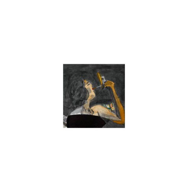 אישה מדליקה סיגריה באיראן